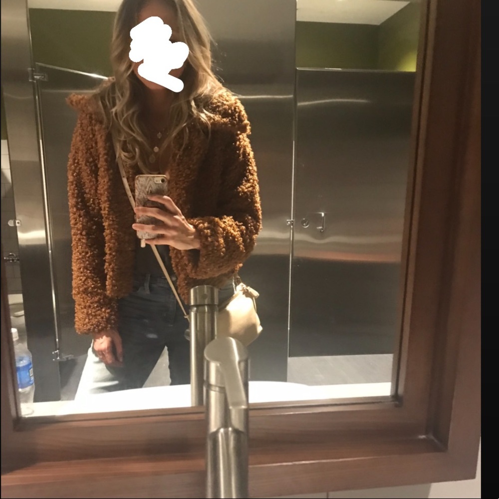 Chocolate brown shag style jacket